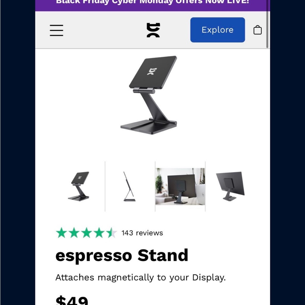 Set: Espresso 13” Touch Display, Stand and Case - Picture 4 of 4